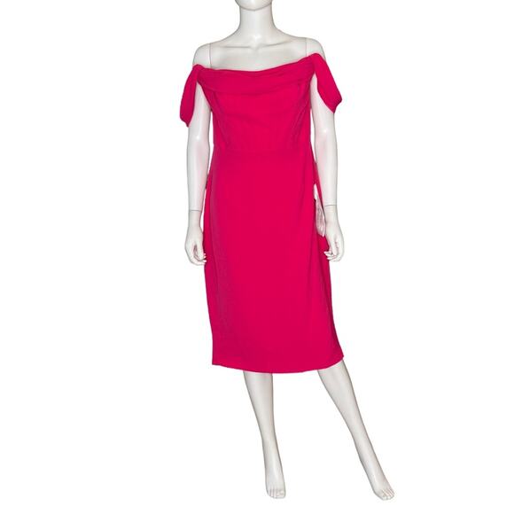 Dress the Population Women's Vickie Off-The-Shoulder Dress Begonia Sz XL NWT - Picture 2 of 9